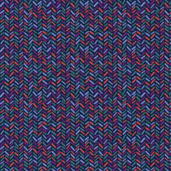 Printed Cotton GERARD Blue / Orange